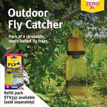 3x Zero In STV334 Attracts Insects Disposable Baited Fly Catcher Trap 10m Radius