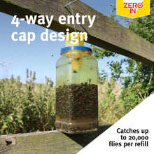 3x Zero In STV334 Attracts Insects Disposable Baited Fly Catcher Trap 10m Radius