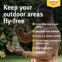 3x Zero In STV334 Attracts Insects Disposable Baited Fly Catcher Trap 10m Radius
