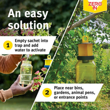 3x Zero In STV334 Attracts Insects Disposable Baited Fly Catcher Trap 10m Radius