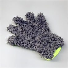 Plenty Of Velvet Thickening Car Wash Housework Cleaning Five-Finger Gloves Sandwich Mesh Hole Cleaning Car