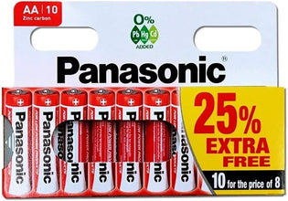 Best 40 x AA Genuine PANASONIC Zinc Carbon Batteries - New R6 1.5V Longest Expiry UK