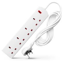 Best Electric Extension Lead - 4 Gang, 3 Pin Cable with UK Plug