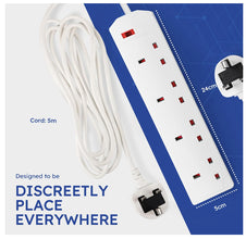 Best Electric Extension Lead - 4 Gang, 3 Pin Cable with UK Plug